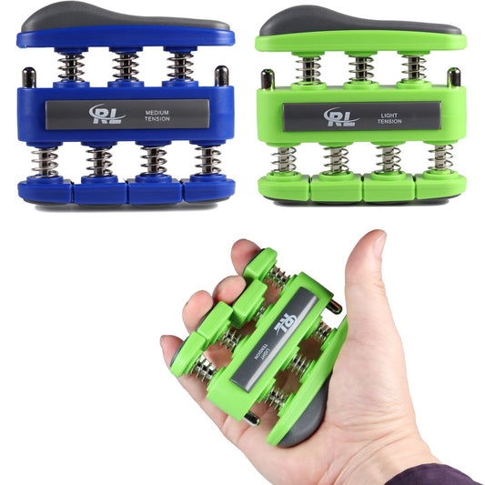 Finger Strengthener, Forearm and Hand Exerciser & Strengthener, Workout Equipment for Musician, Rock Climbing and Therapy, Hand Strengthening Rehab - Light Medium 2Pack