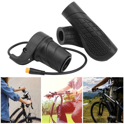 Half Twist Throttle, Waterproof 20X eBike Motor Twist Throttle Handle for Electric Bicycle Mountain Bike Modified Part