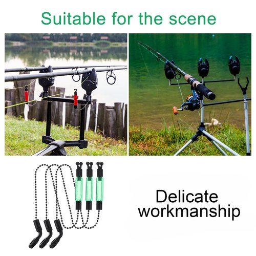 Toddmomy 3pcs Fishing Alarm Fishing Accessories Carp Bite Indicator Iron Fishing Alarm Hanger Rack Fishing Tool Supplies Fish Bite Alarms Fishing Alarm Chain Fishing Bite Alarm