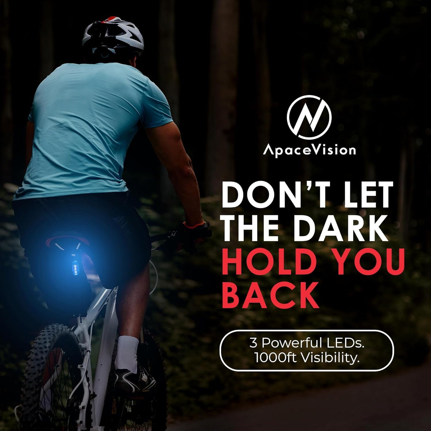 EverLightFX USB Rechargeable LED Safety Light (2 Pack) by Apace - Super Bright Bike Tail Light Works Brilliantly as Running Light for Joggers, Pets, Bicycle Strobe or Rear Clip On Lights