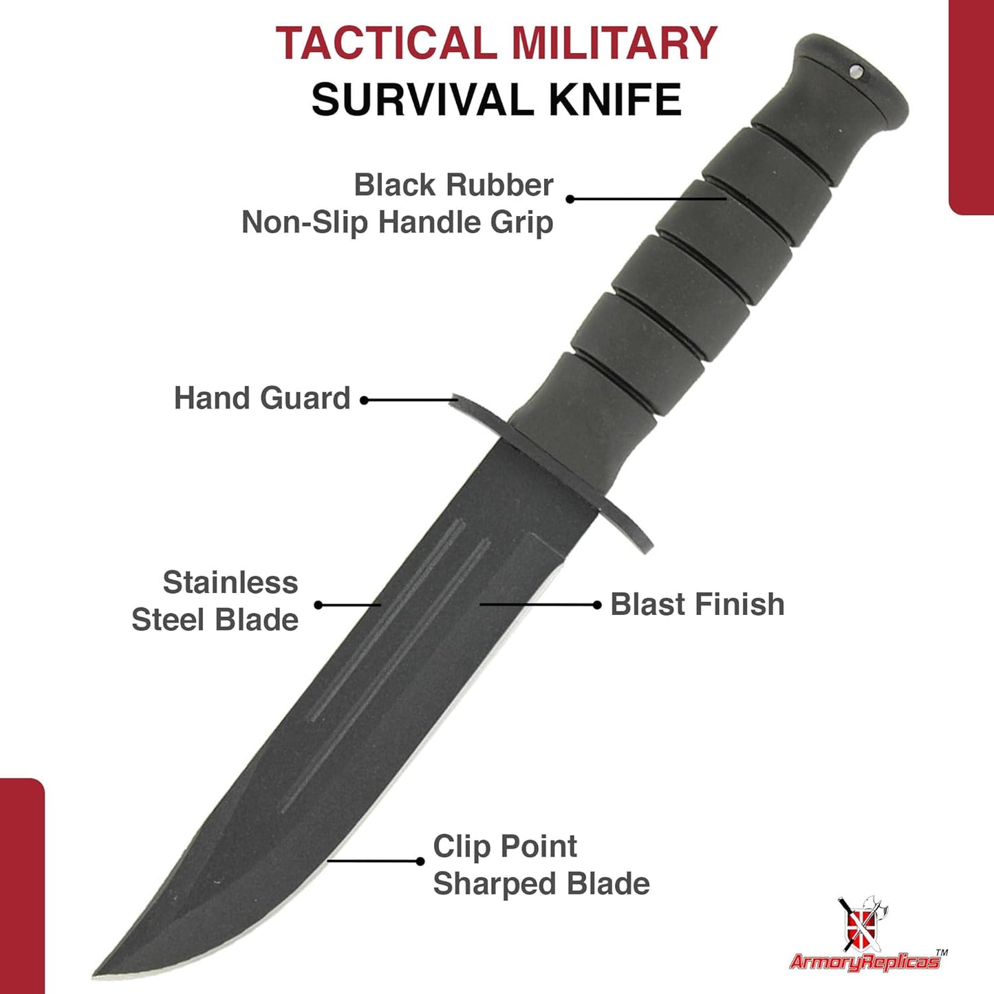 Armory Replicas Marine Raider Combat Tactical Military Survival Knife