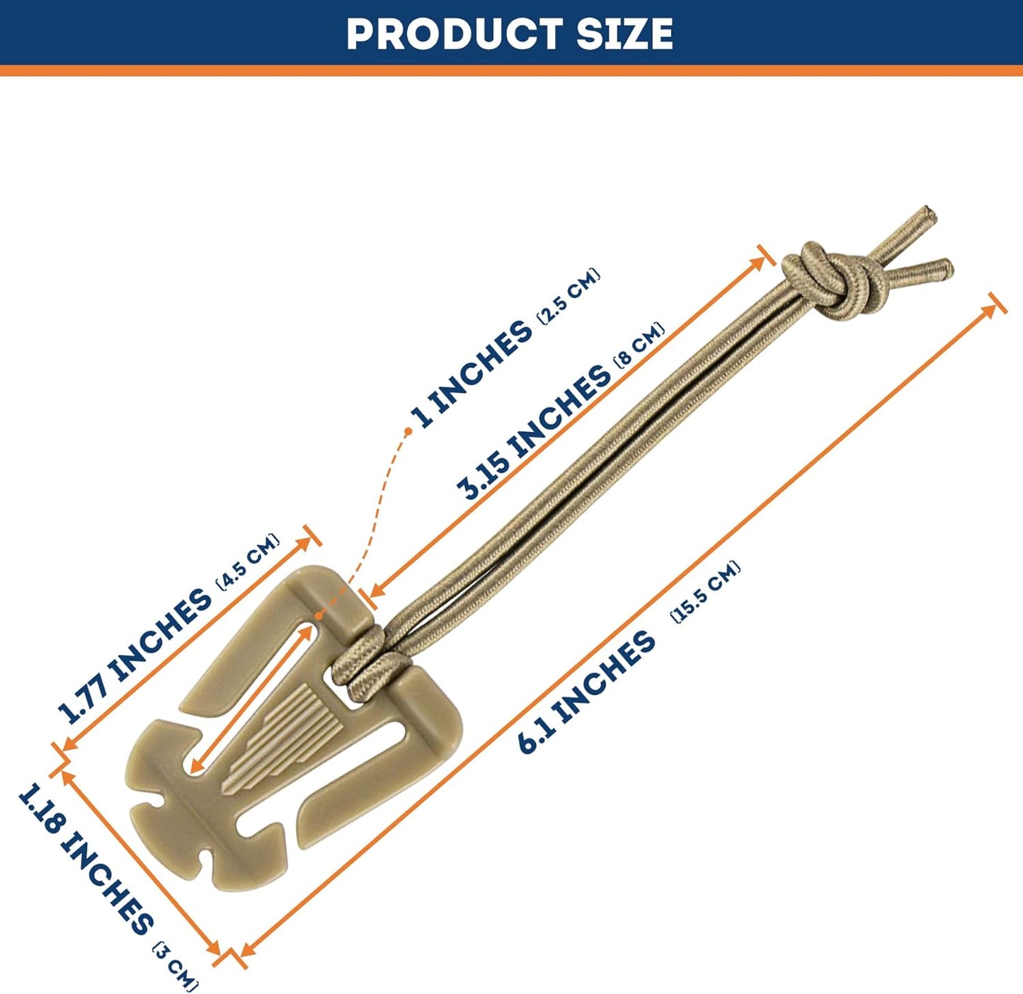 IronSeals 10 Pack Triangle Shape Tactical Gear Clip Backpack Webbing Attachments for 1 inch Molle Webbing