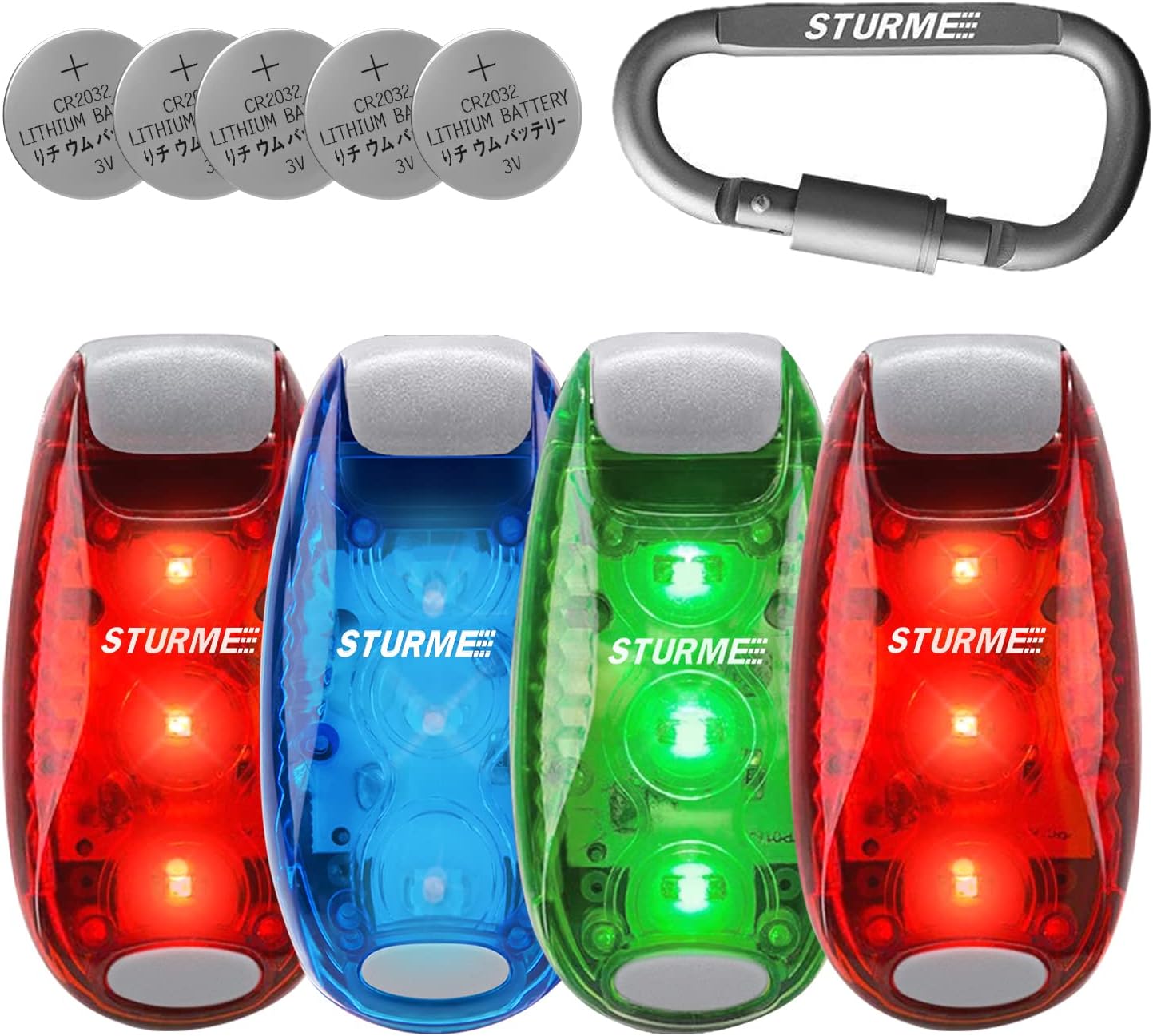 STURME LED Safety Light Strobe Lights for Daytime Running Walking Bicycle Bike Kids Child Woman Dog Pet Runner Best Flashing Warning Clip on Small Reflective Set Flash Walk Night High Visibility