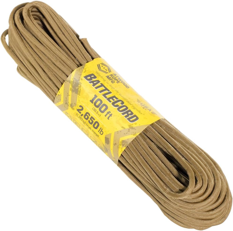 5.6mm BattleCord – Ultra Strong & Tough Rope – 2650lb Tensile Strength – USA Made