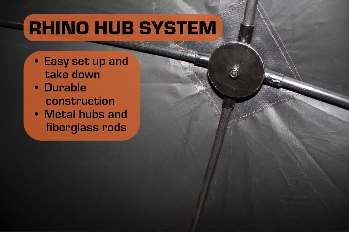 Rhino blinds R100-MOC Tough 2 Person Outside Game Deer and Turkey Hunting Pop-Up Ground Blind, Breakup Country Camouflage