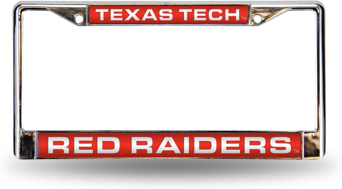 Rico Industries NCAA Unisex-Adult Laser Cut Inlaid Standard Chrome License Plate Frame