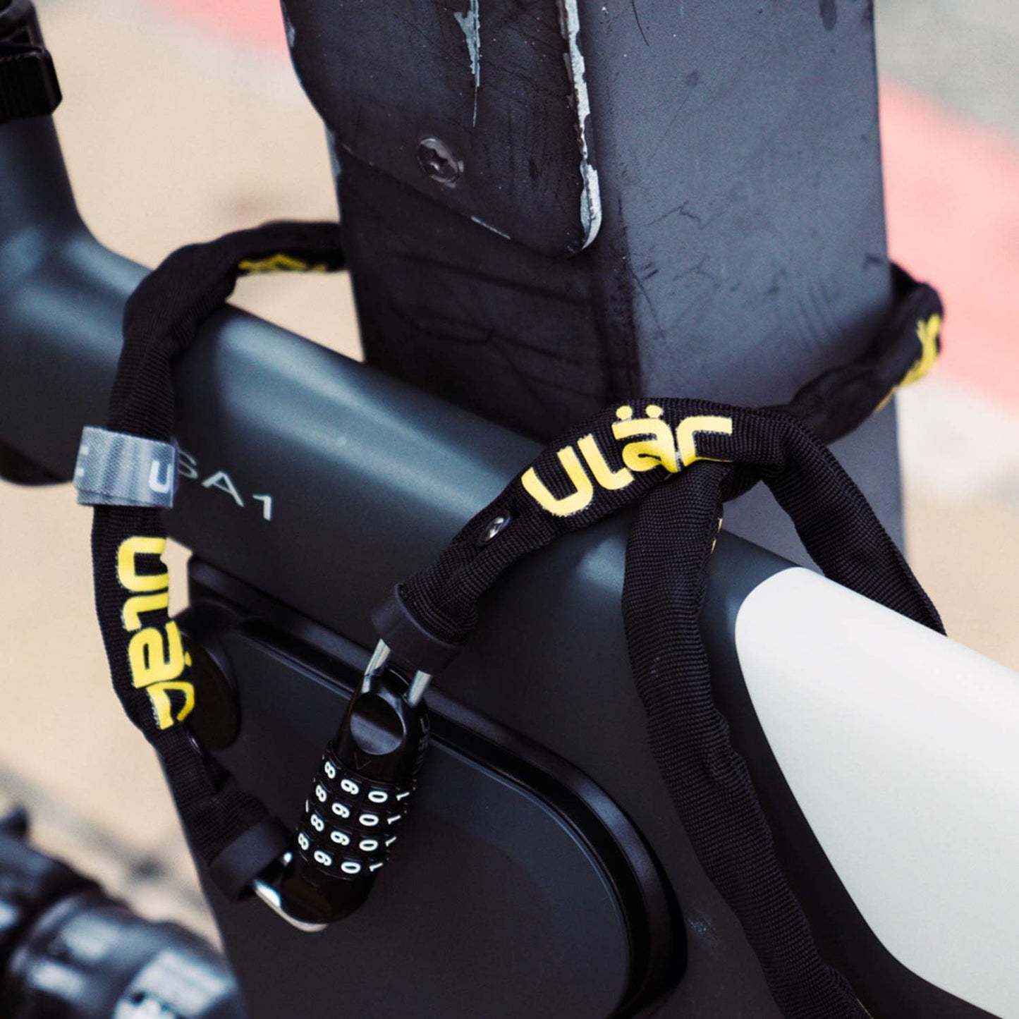 52ND Street Neo Chain Lock Combo, Resettable 4-Digit Combination Anti-Theft Bicycle Lock (Black)