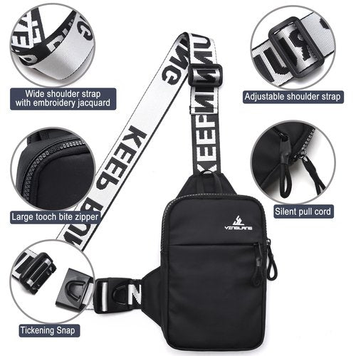 Mini Sling Bag for Women Men Small Crossbody Bag Shoulder Backpack Casual Phone Chest Bag Travel Personal Pocket Bag