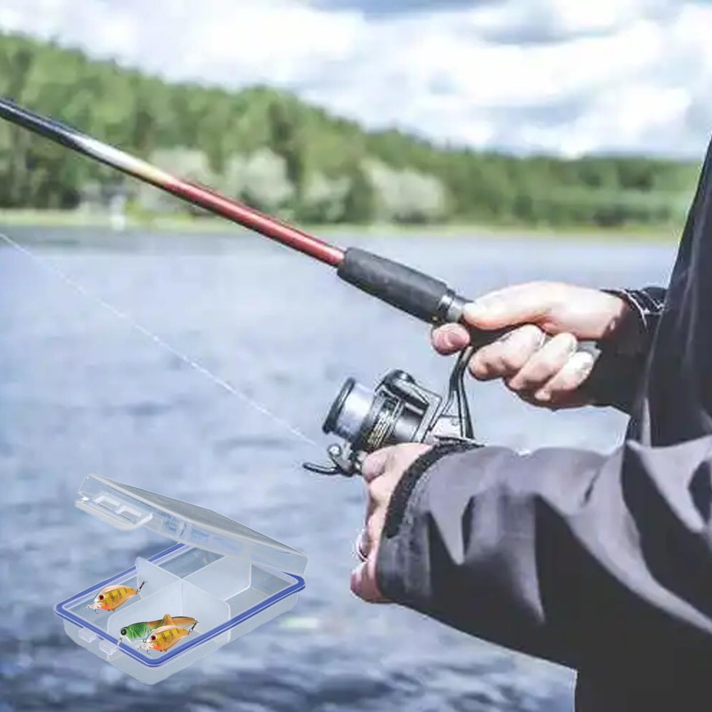 4 Pack Small Tackle Box Organizer, Mini Tackle Box Fishing Tackle Box Organizer Snackle Box Container with Dividers for Hook Lures Flies Fly Tying