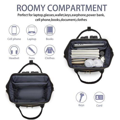seyfocnia Gym Backpack for Women,Gym Bag with Shoe Compartment Lightweight Travel Workout Sports Backpack Womens Black