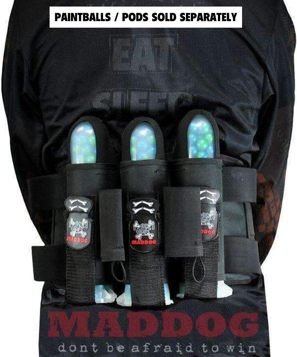 Maddog Pro 3+2 Paintball Harness Pod Pack | Pod Ejection | Adjustable Elastic Velcro Belt