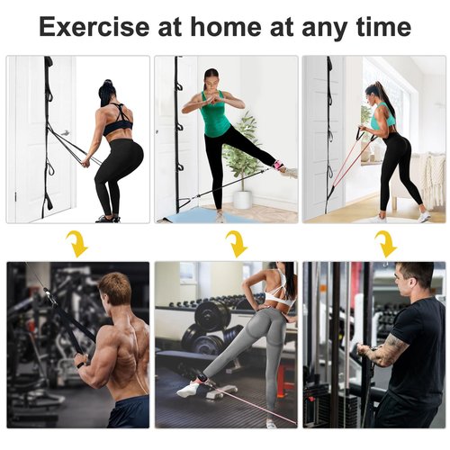 Door Anchor Strap for Resistance Bands: Portable Multi Point Resistance Band Door Anchor Strap Fitness Attachment for Gym & Home Workout
