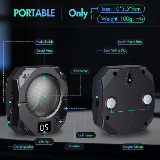 Alizwayle Dry Fire Training System,Portable Fast Charge Electronic Target Compatible with Most of Training Cartridges 9mm for Practive (Upgraded)
