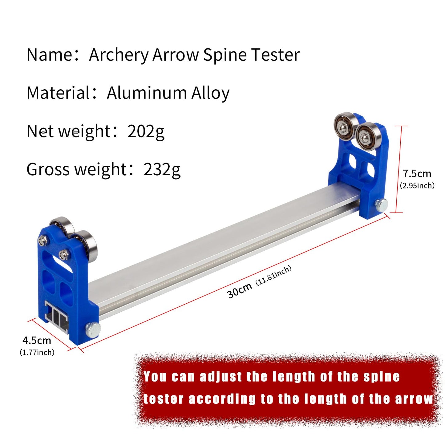 FENJANER Archery Arrow Spinner Tester, Arrow Shaft Straightness Detector and Balance Check Tool, Feather Vane Tuning and Broadhead Spining Testing Accessories