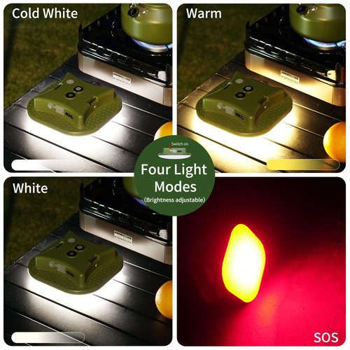 MOSLIGHTING Camping Lantern Rechargeable,LED Smart Light Bluetooth Control by Tuya APP,Music Sync RGB LED Camping Lights,16500mAh Outdoor Light with Magnet Base,16 Million DIY Colors Tent Lights ly01