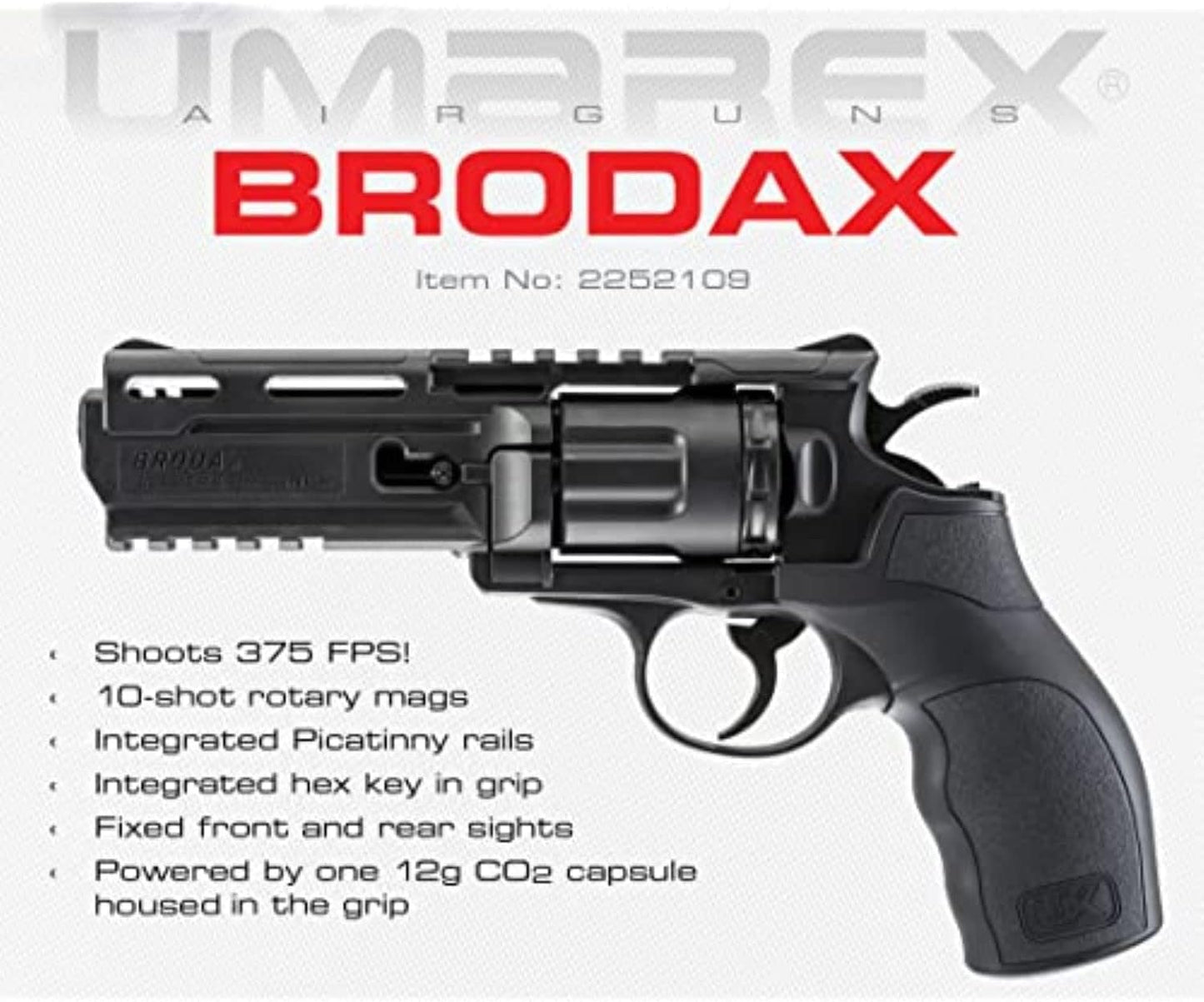 Umarex Brodax .177 Caliber BB Gun Air Pistol Revolver