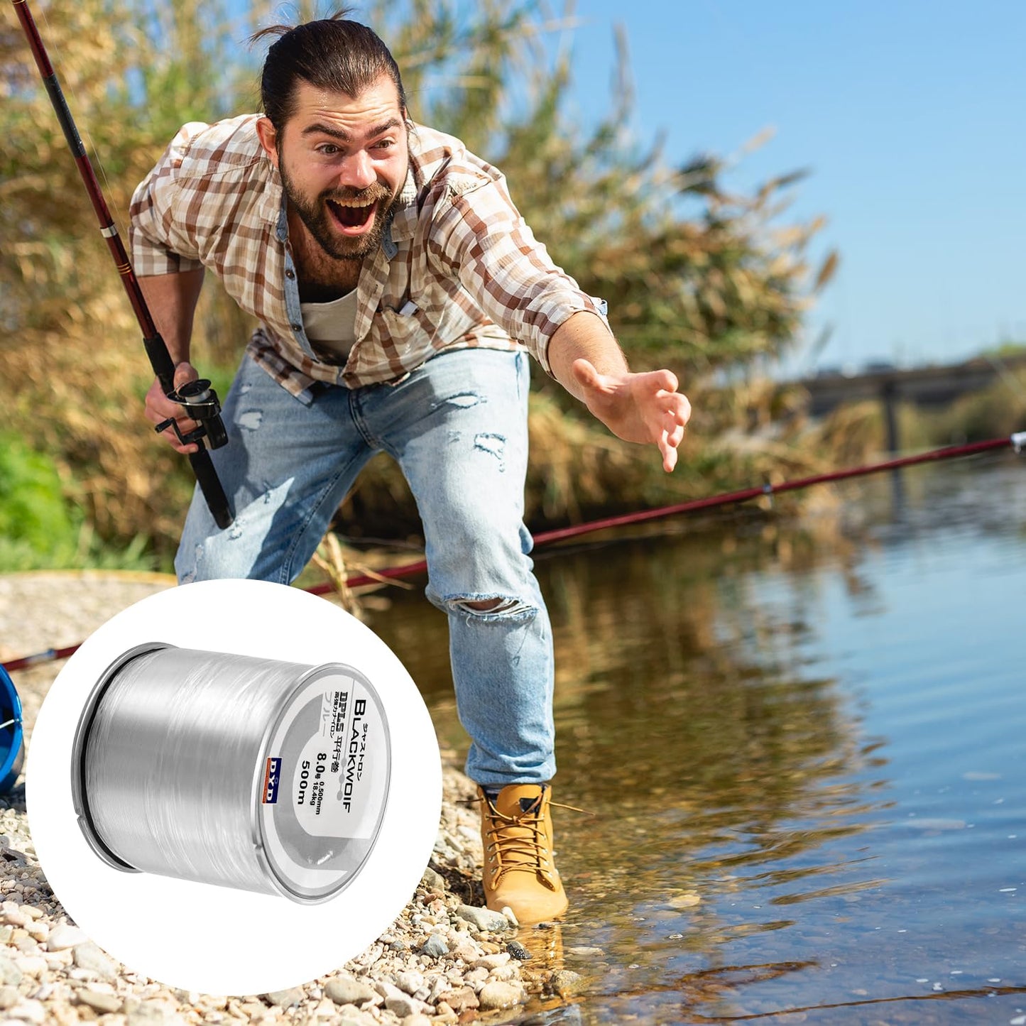 Aruicheng 480 Yards Clear Fishing Line Braided Fishing Wire Abrasion Fish String Fish Line Fish Wire Nylon String for Hanging Christmas Decoration Balloon Garland Crafts