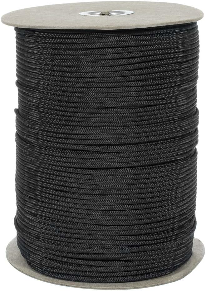 Golberg Premium Polyester Accessory Cord – USA Made Smooth Braid Minimal Stretch Rope – Sizes of 3mm, 4mm, 5mm, or 6mm – Lengths of 25, 50, 100, 250, and 1000 Feet – Compact and Lightweight Cord
