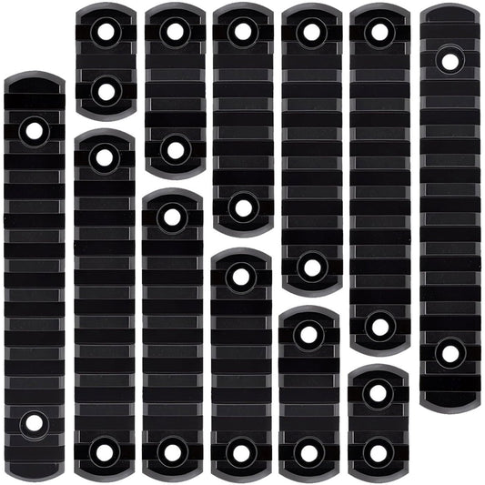 12PACK Aluminum Single Picatinny Rail Mount Accessories Set fit Rifle Mloc 3 5 7 9 11 13 Slots with T-Nuts Screws Allen Wrenches Aircraft Aluminum Alloy