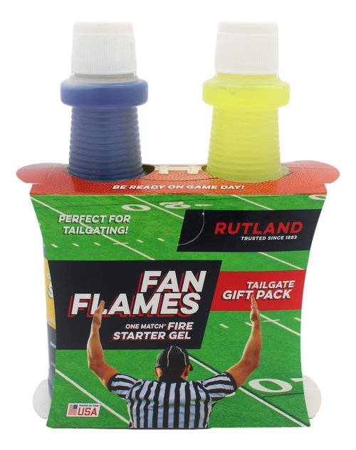 Rutland Products 4963 Fan Flames Football Team Colors Fire Starter, Blue & Yellow