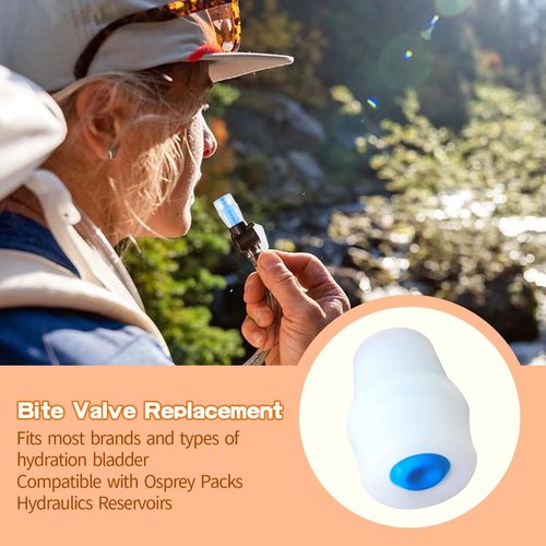 Yrsssa Replacement Bite Valve Nozzles Compatible with Osprey, Salomon,TRIWONDER & Hydrapak Hydration Reservoirs - Food-grade silicone Sheaths.Phthalate-Free,BPA-Free(5Pcs)