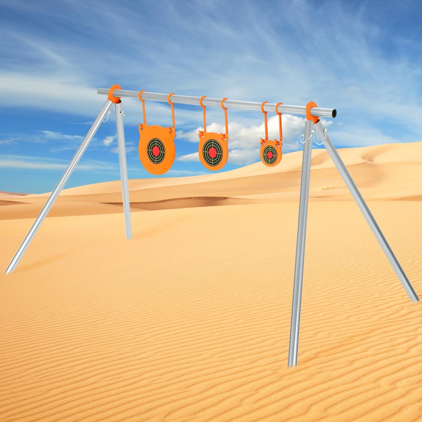 GADFISH AR500 Steel Target Combo Set, 3/8" Gong Target Hanging Kit, Outdoor Hanging Gong Targets with 10 Pcs Paper Targets, Complete AR500 Steel Kit Fit for 1 Inch OD EMT Conduit (Without Metal Tube)