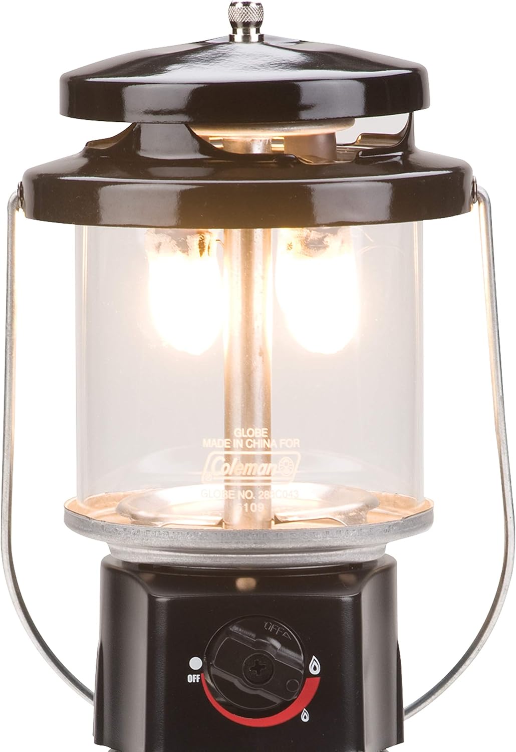 Coleman 1000L Deluxe Propane Lantern, Gas Lamp with Adjustable Brightness, Pressure Control, Carry Handle & Mantles Included, Great for Camping, Hunting, Power Outage & More