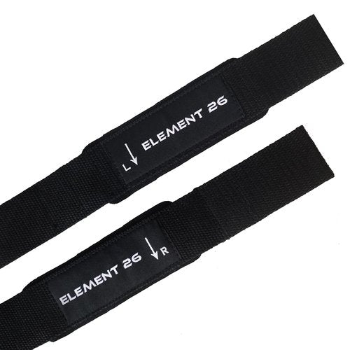 Element 26 Lifting Straps (Pair) With Guide - Wrist Straps For Weightlifting, Bodybuilding, Powerlifting, Strength Training, & Deadlift Support - Gym Straps For Men And Women