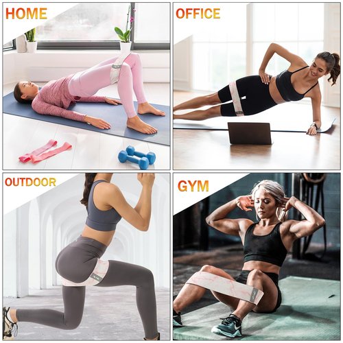 Resistance Bands for Working Out - Booty Bands for Women and Men, Hip & Leg Bands for Home Fitness, Gym, Yoga, Pilates (Marble Powder)
