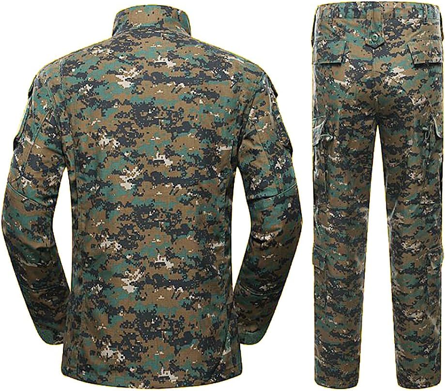 Military Tactical Mens Hunting Combat BDU Uniform Suit Shirt & Pants with Belt MC
