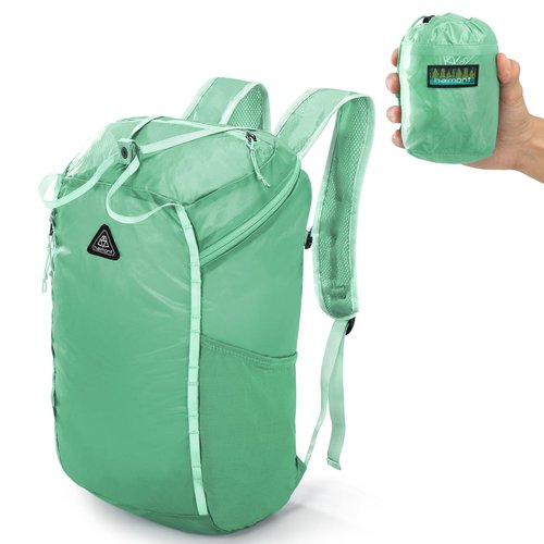 Haimont 25L Lightweight Hiking Backpack Men Women, Packable Day Packs With Compact Size for Travel, Camping, Gears, Outdoor, Beach, Green