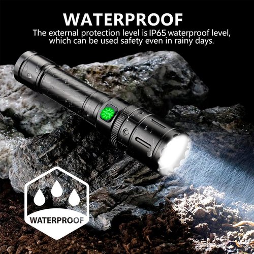 X.Store Airsoft Picatinny Rail Flashlight - USB Rechargeable, 5 Modes with Remote Pressure Switch, Professional Tactical Flashlights for Outdoor Use