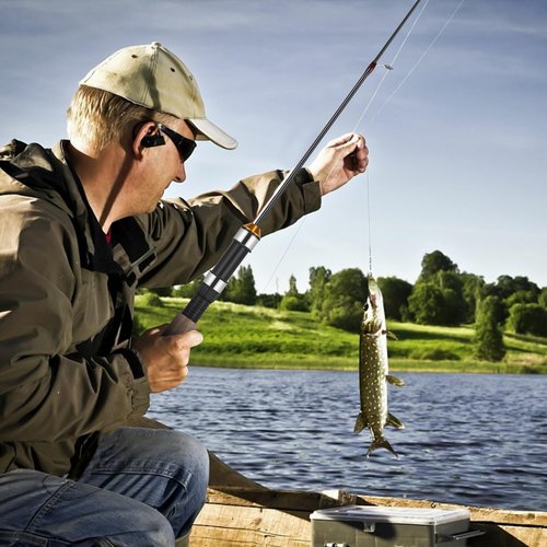 TOYANDONA Pocket Telescopic Fishing Rod, 25.6 Inch Carbon Mini Ultra-Light Ice Fishing Rod Cork Handle, Travel Fishing Pole for Saltwater Freshwater Fishing Gifts for Man
