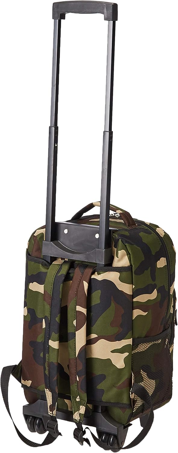 Rockland Double Handle Rolling Backpack, CAMO, 17-Inch