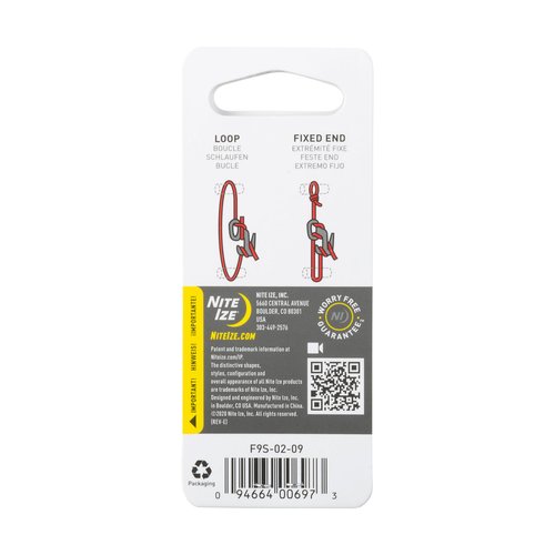 Nite Ize Figure 9 Rope Tightener - Aluminum Cord Tensioner - Camping Essentials & Hiking Must-Haves - Car Accessory with Laser-Engraved Instructions - Small (6 Pack)