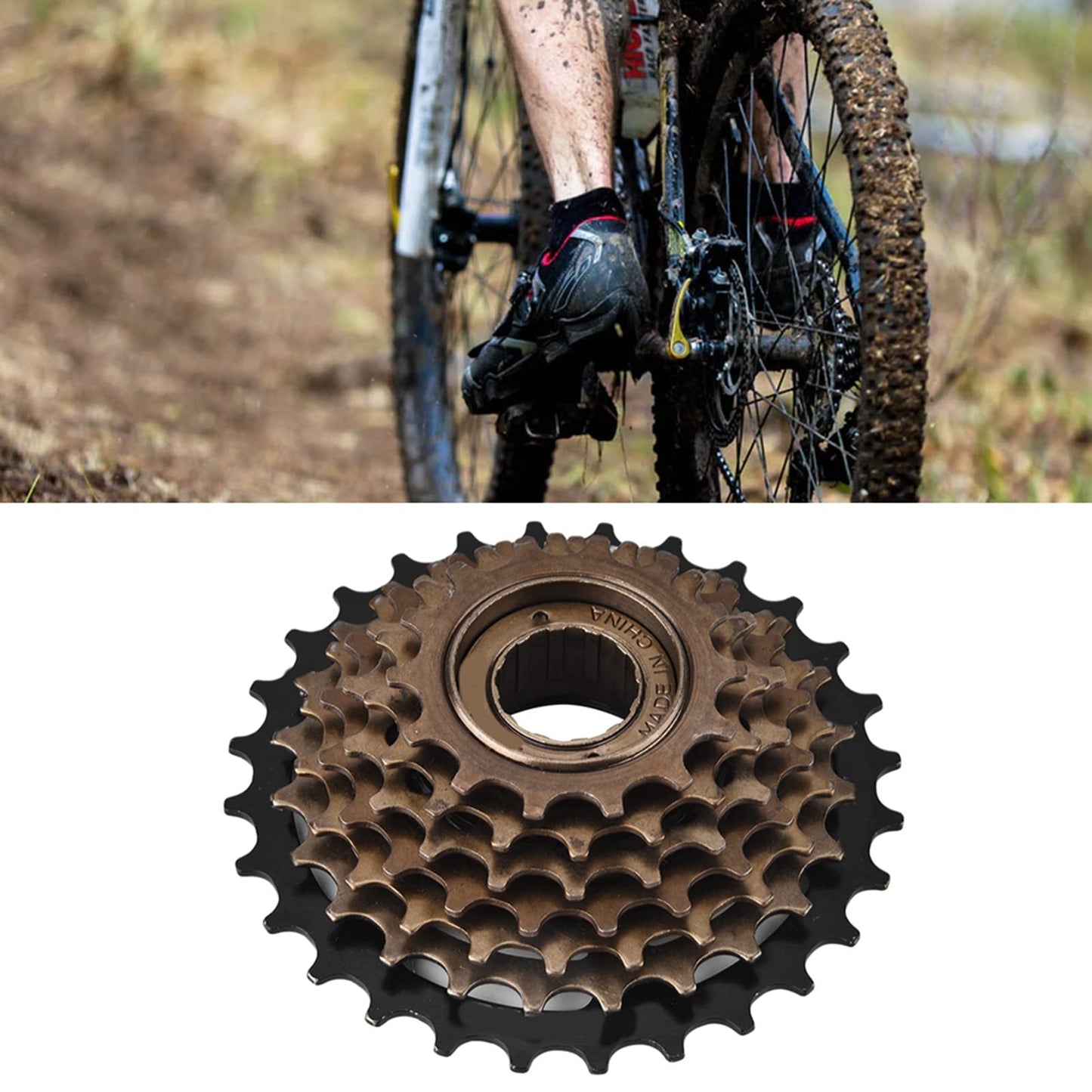 Acouto Wheel Cassette Sprocket 7 Speed Mountain Replacement Accessory 7 Speed Cassette 8 Wheel 6 8 Screw on Gear Flywheel Hub Rear Road Cassettes