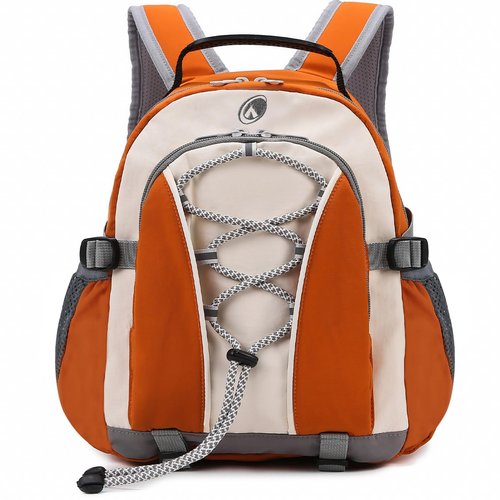 Outplea 10L Orange Mini Kids Backpack with Padded Straps for Girls, Small Waterproof Hiking Backpack with Chest Strap for Women
