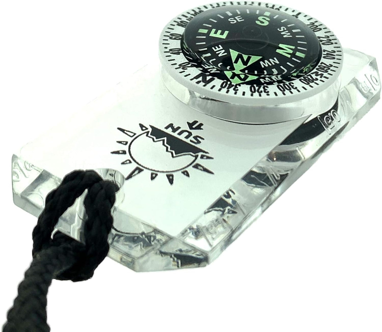 Sun Company MiniComp II - Mini Orienteering Compass with Rotating Bezel | Easy-to-Read Zipper Pull Compass for Jacket, Parka, or Pack