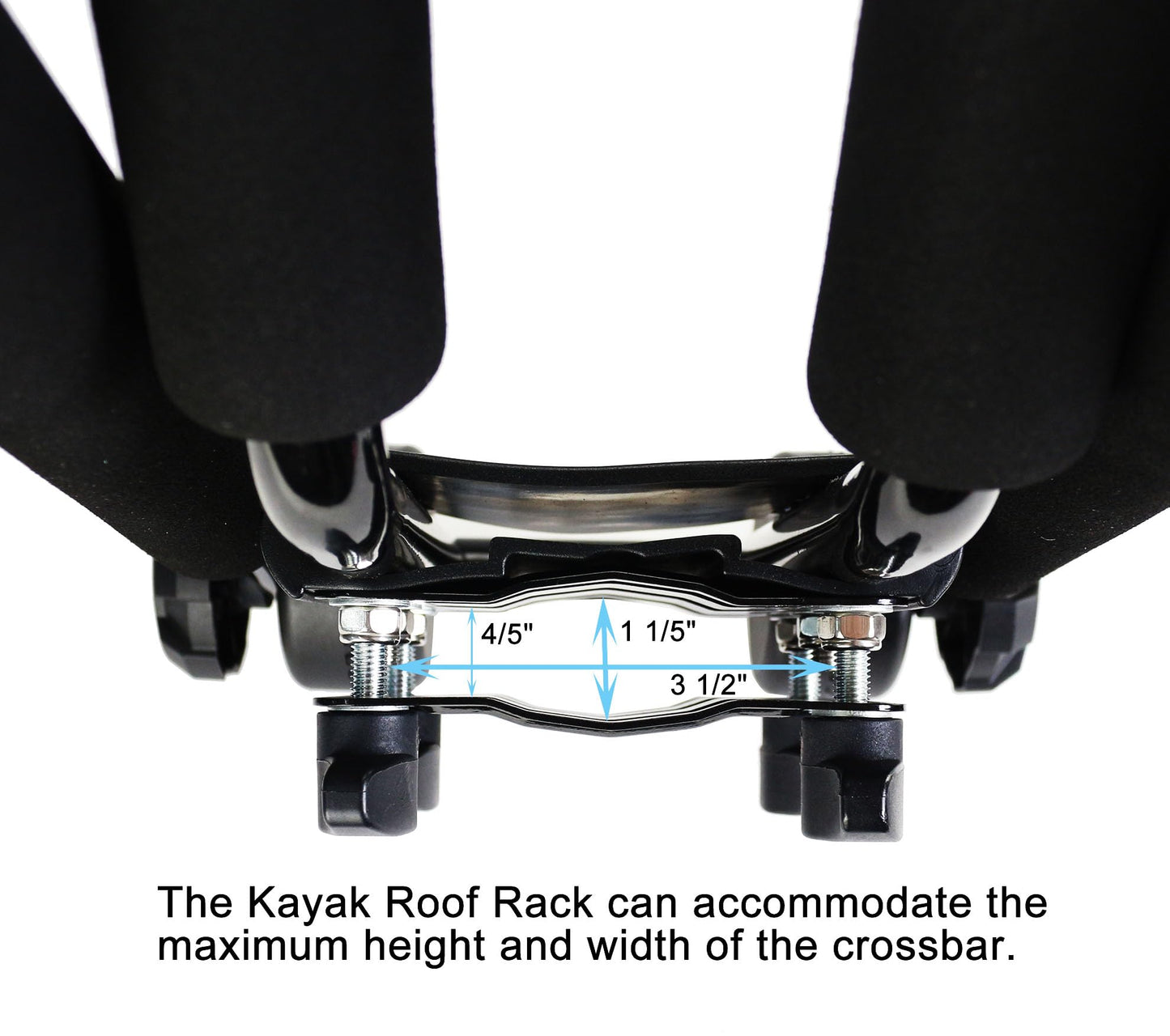 Folding Kayak roof Rack Adjustable for Kayak/Canoe/SUP,J-Bar Rack on Roof Mounting On SUV, Car and Truck Crossbars. (23-krf-2)