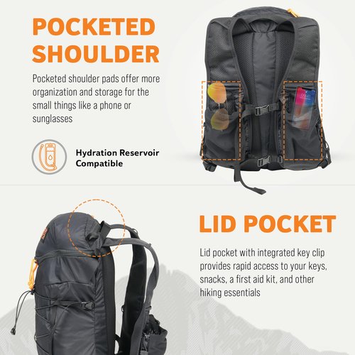 Mystery Ranch Gallagator 10 Backpack – Weather Resistant Travel Bag with Sternum Strap – Black, 10L, L/XL