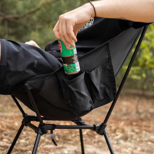 OLSUS Portable Camping Chair, Compact Folding Beach Chair, Lightweight Camping Chair, Portable Folding Chair, Travel Chair, Park Chair, Festival Chair, Field Chair, Ultralight Chairs for Adults, Black