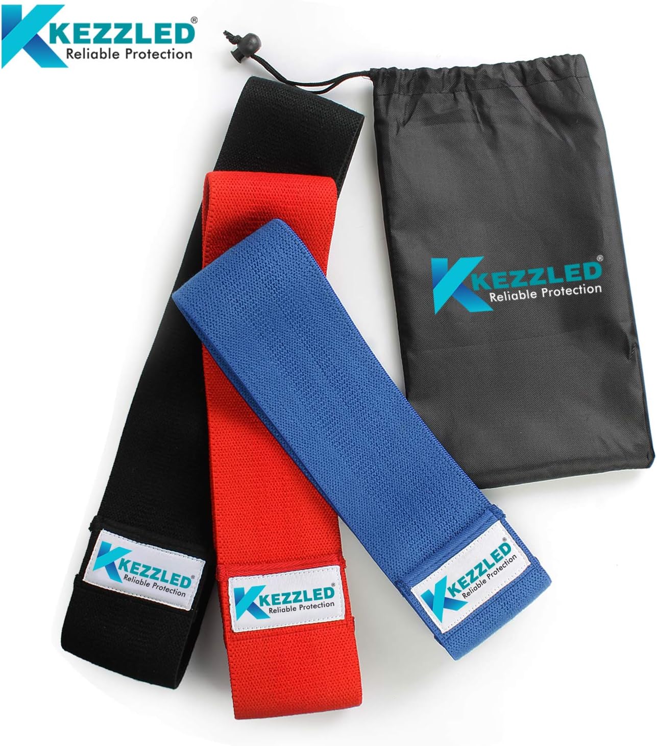 Resistance Workout Hip/Booty Exercise Bands - Set of 3 Bands by Kezzled®