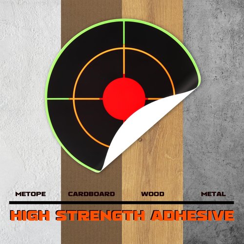 Highwild 3 Inch Splatter Adhesive Bullseye Shooting Target Stickers - Splash Effect of Multiple Colors - 250 Pack