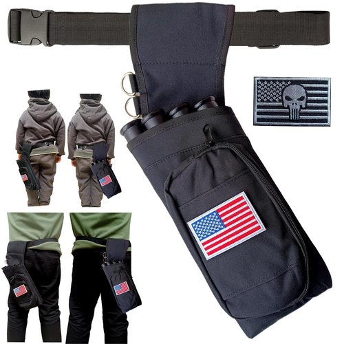 CCFREELIFE Hip Quivers For Archery, 4 Arrow Tubes, Each for Arrows up to 27in, Nylon Archery Quiver Hip For Left Or Right-Handed Archers, Great For Youth & Adults, Idea For Archery Shooter (black)