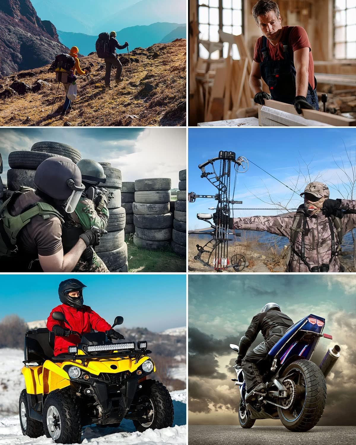 KUMGIM Tactical Gloves for Men Women, Motorcycle Gloves Black Gloves Touchscreen for Airsoft Outdoor Hunting Shooting Paintball Work Motorcycling Climbing
