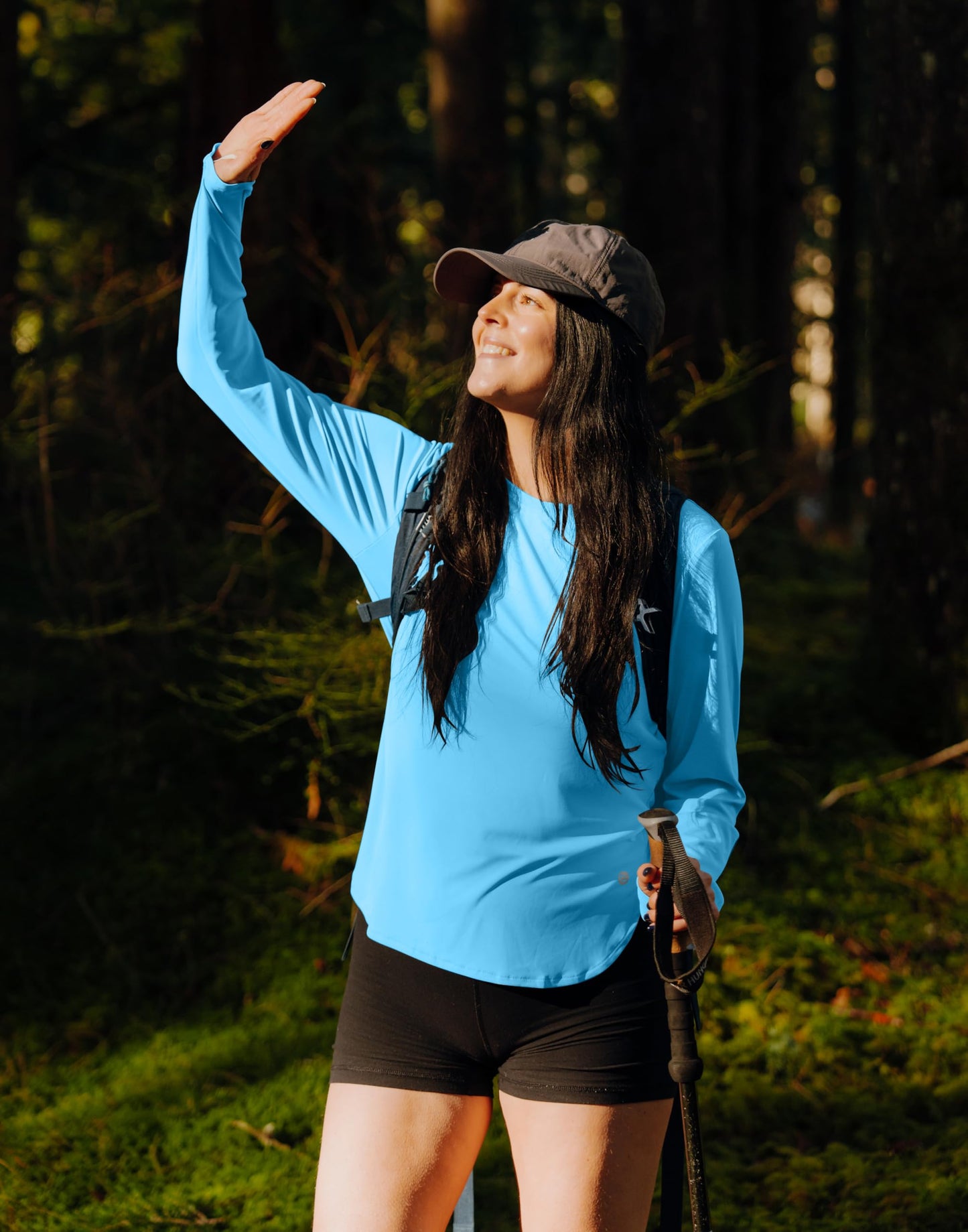 Women's Sun Shirts UPF 50+ Long Sleeve UV Protection Shirt Lightweight Quick Dry Workout Hiking Tops for Women(Sky Blue,S)