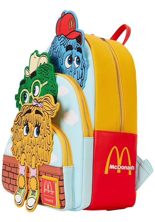 Loungefly McDonald's Fry Kids Triple Pocket Mini Backpack Standard
