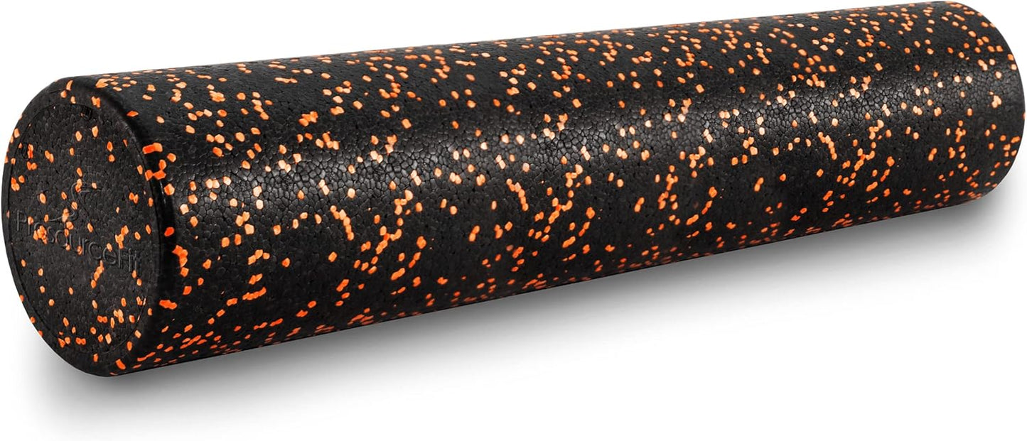 ProsourceFit High Density Foam Rollers 36 - inches Long, Firm Full Body Athletic Massage Tool for Back Stretching, Yoga, Pilates, Post Workout Muscle Recuperation, Black