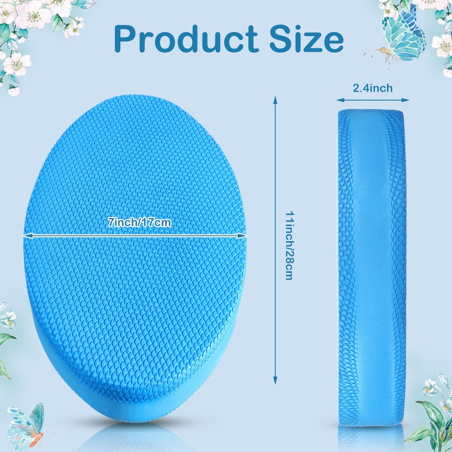 Hanaive 3 Pcs Foam Pad Balance Mat Pad Soft Yoga Stability Trainer mat for Physical Therapy Rehabilitation Core Strength Training Device for Women Men