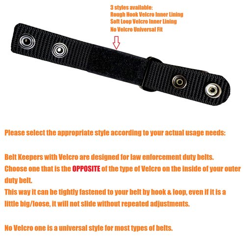 TACNEX Duty Belt Suspenders Loop Attachment with Metal Ring Nylon Tool/Utility Belt Keepers Connectors Police Harness Extenders/Adapter fit up to 2.25 inch Wide Hook Liner